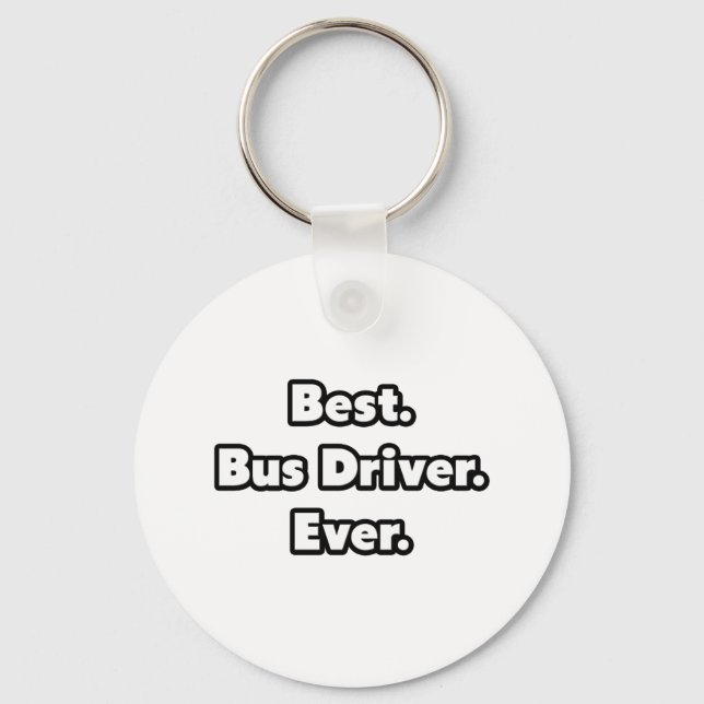 Porte-clés Meilleur. Pilote de bus. Jamais. (Recto)