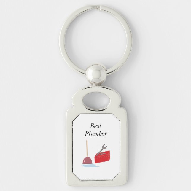 Porte-clés Meilleur plombier avec outils de plomberie (Devant)