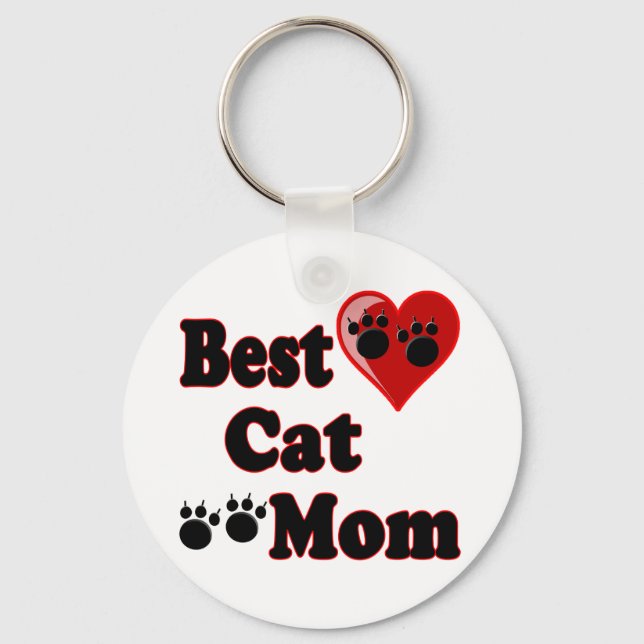 Porte-clés Meilleur produit de maman de chat pour Mère (Recto)