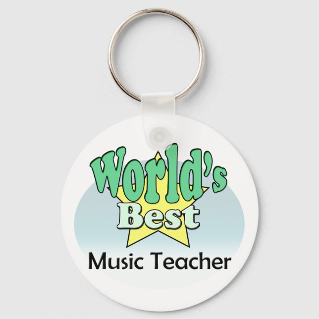Porte-clés Meilleur professeur de musique du monde (Recto)