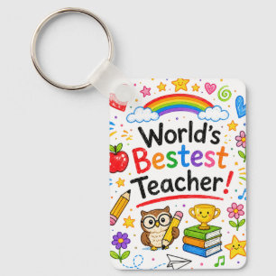 Porte-clés Meilleur Professeur du Monde Cadeau pour une Appre