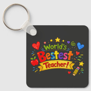 Porte-clés Meilleur Professeur du Monde Cadeau pour une Appre