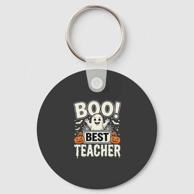 Porte-clés Meilleur professeur Halloween fantôme Design_1 (Recto)