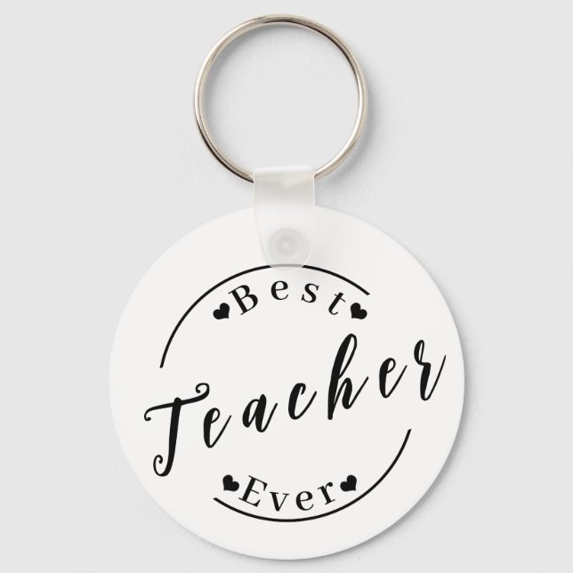 Porte-clés Meilleur professeur jamais (Recto)