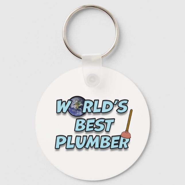 Porte-clés Meilleur T-shirt Plumber au monde (Recto)