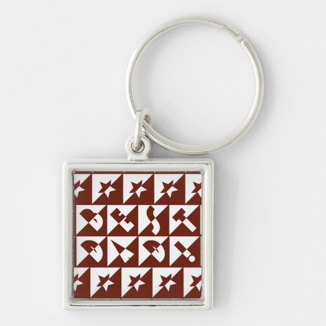 Porte-clés Meilleur texte sauvage papa en rouge (Devant)