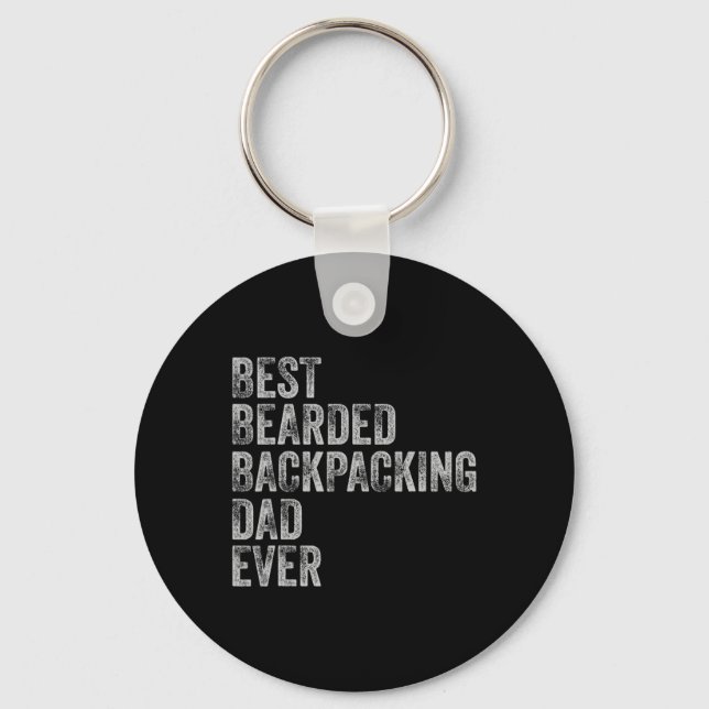 Porte-clés Meilleure Fête des pères Beared Ckpacking Papa (Recto)