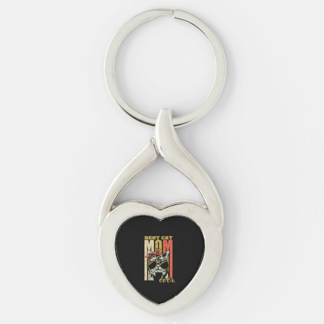 Porte-clés Meilleure maman chat chat chat chat maman cadeau (Devant)
