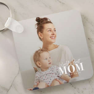 Porte-clés Meilleure maman du monde depuis 20XX Photo moderne