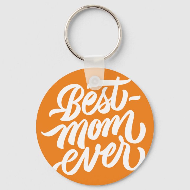 Porte-clés Meilleure maman jamais manuscrite Typographie de s (Recto)