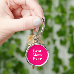 Porte-clés Meilleure maman Jamais rose chaud blanc blanc mode