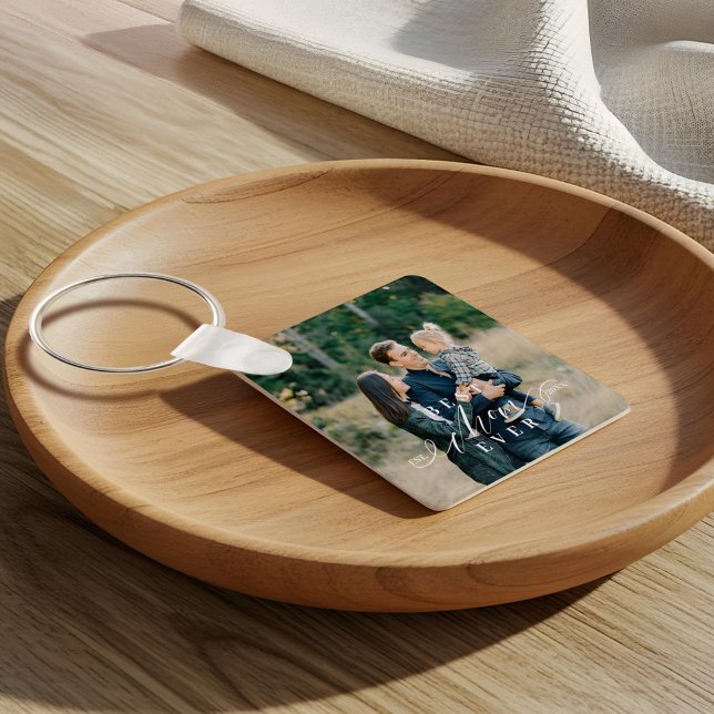 Porte-clés Meilleure maman Jour Script Fête des Mères Photo K (Best Mom Ever Script Mother's Day Photo Keepsake Keychain)