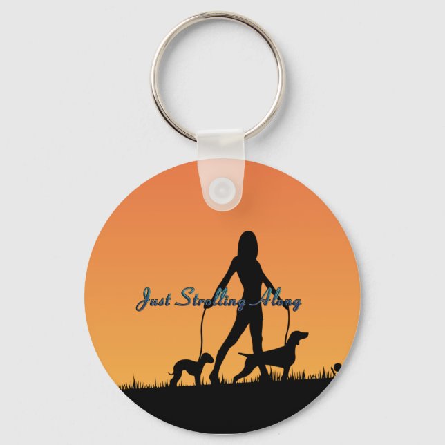 Porte-clés Meilleure Plage et Promenade avec Chien (Recto)