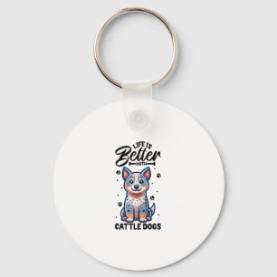 Porte-clés Meilleure vie avec Australian Cattle Dog