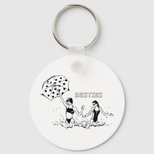 Porte-clés Meilleurs amis à la plage