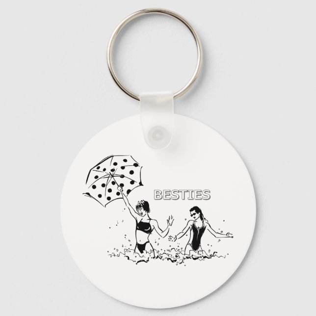 Porte-clés Meilleurs amis à la plage (Recto)