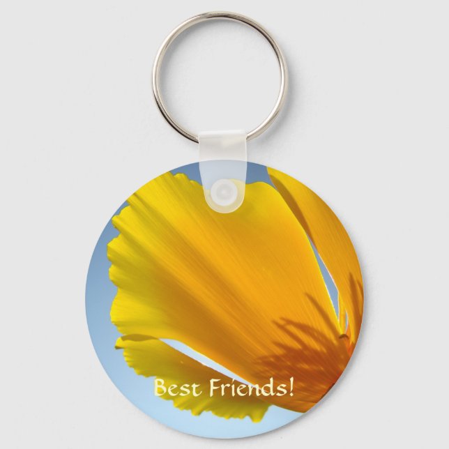 Porte-clés MEILLEURS AMIS Fleur de Pavot (Recto)