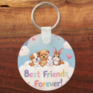 Porte-clés Meilleurs amis pour toujours avec de mignons chats