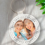 Porte-clés Meilleurs amis pour toujours BFF Simple Photo mode<br><div class="desc">Ce design simple et classique est composé de typographie serif et d'ajouter une photo personnalisée. "Best Friends Forever" tourne autour de la photo de vos amis</div>