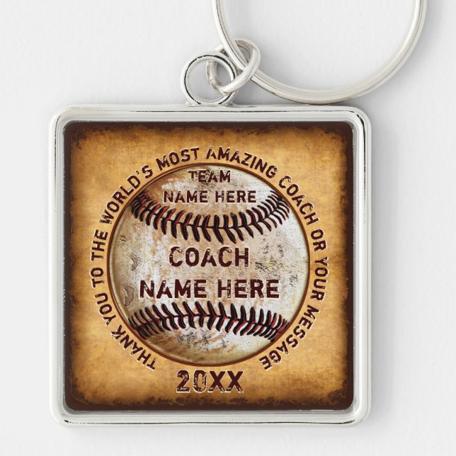 Porte-clés Meilleurs Cadeaux de Fin de Saison de Baseball aux (Devant)