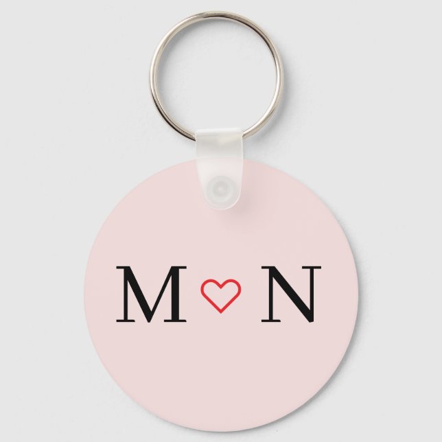 Porte-clés Meilleurs couples rose et noir (Recto)