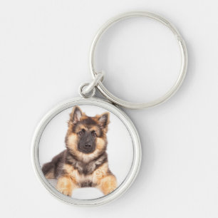 Porte-clés Mélange de berger allemand de Collie Bordure