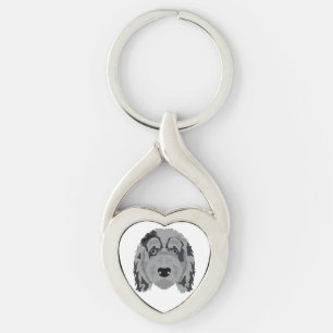 Porte-clés mélange de chien Aussiedoodle