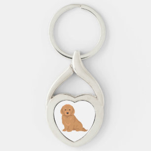 Porte-clés mélange de chien Labradoodle