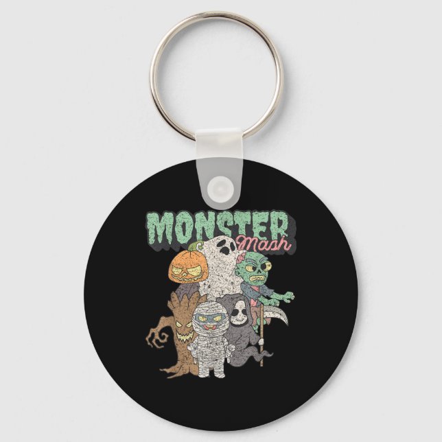 Porte-clés Mélange de monstres drôles mignons Frankenstein Fi (Recto)