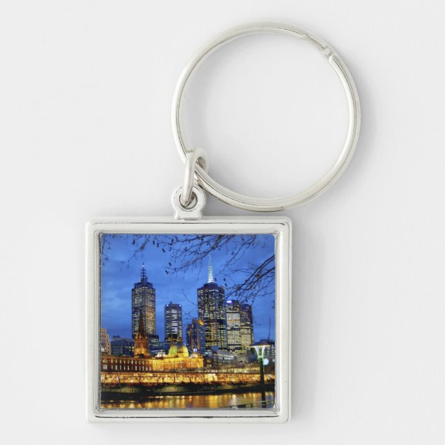 Porte-clés Melbourne, Australie. Une vue nocturne sur (Devant)