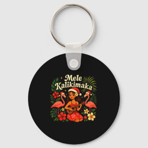 Porte-clés Mele Kalikimaka Fille Hula Hawaïenne Noël Troca