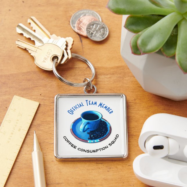 Porte-clés Membre de l'équipe Coffee Consumption Squad person (Bureau)