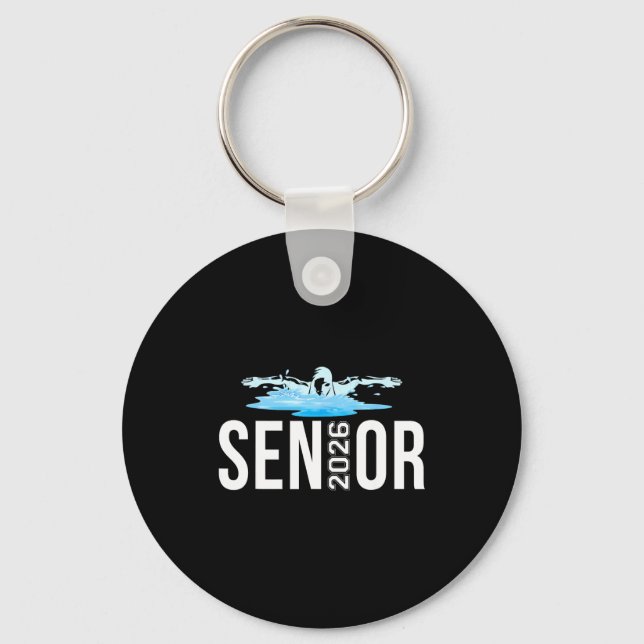 Porte-clés Membre de l'équipe de natation senior classe 2026  (Recto)