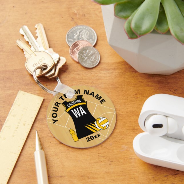 Porte-clés Membres de club de netball personnalisés (Bureau)