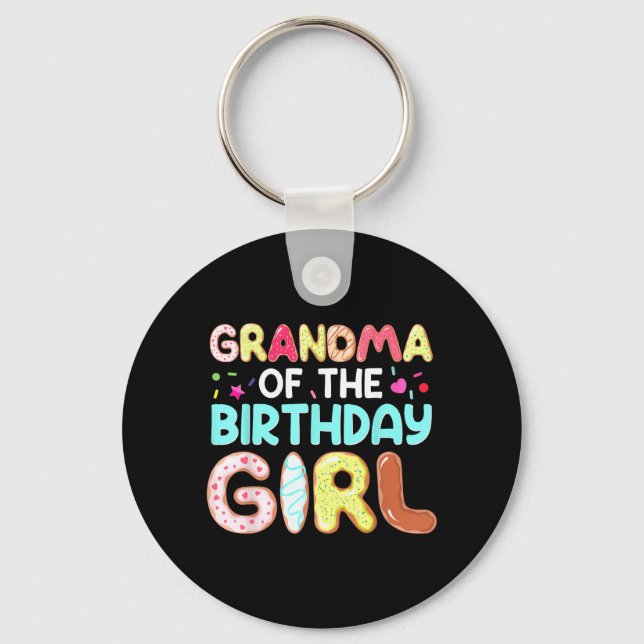 Porte-clés Mémé branchée de la fille d'anniversaire Mignonne  (Recto)