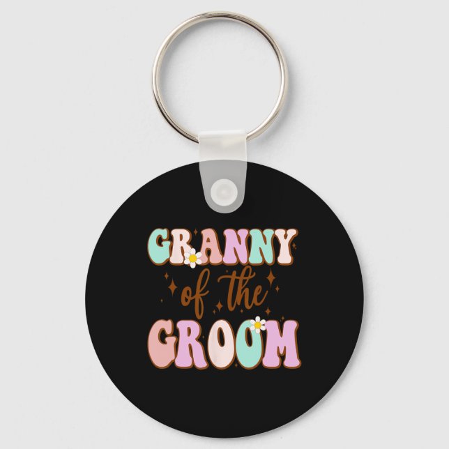 Porte-clés Mémé branchée du marié Fête de mariage offerte par (Recto)