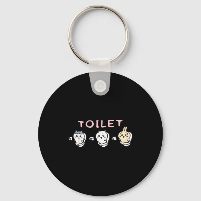 Porte-clés Mémé Chikawa drôle aux toilettes  (Recto)