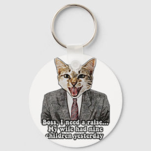 Porte-clés Mème de chat amusant pour les chatons et les propr