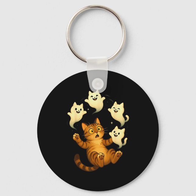 Porte-clés Mème de chat drôle Soky Halloween minou  (Recto)