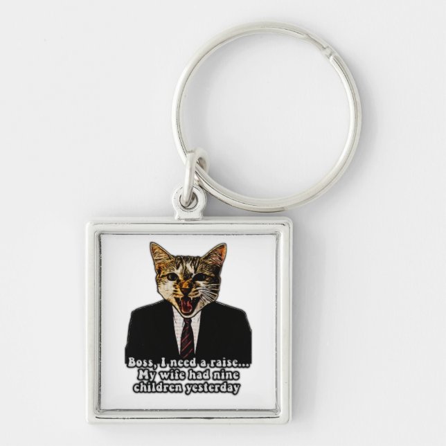 Porte-clés Mème de chat fâché drôle pour les amoureux de les  (Devant)