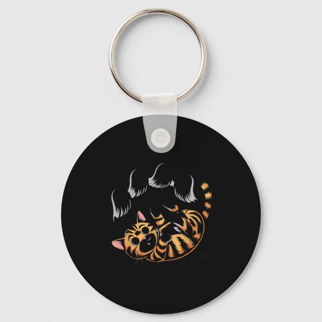 Porte-clés Mème de chat fantôme drôle d'Halloween Soky Kitty  (Recto)