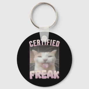 Porte-clés Mème de chat Freak Funny Certifié