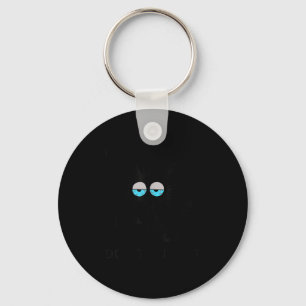 Porte-clés Mème de chat sarcastique amusant Je suis ici Je su