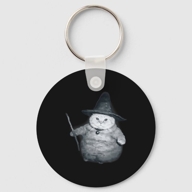 Porte-clés Mème de chaton sorcier Chonk sorcière Chat Mème Ce (Recto)