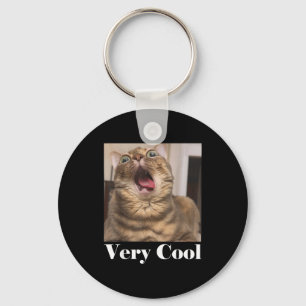 Porte-clés Mème de chats Graphique Humour de chat idiot Drôle