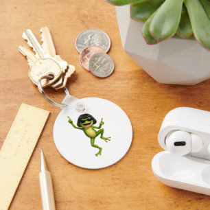 Porte-clés Mème de coupe de cheveux Bob de grenouille drôle p