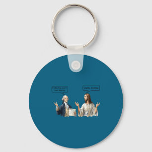 Porte-clés mème de discussion george washington et jésus chri