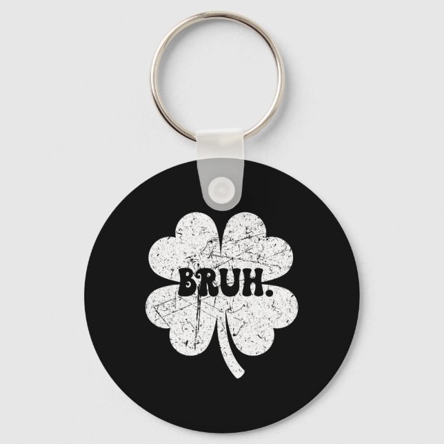Porte-clés Mème de frère shamrock drôle de St-Patrick garçons (Recto)