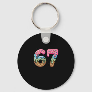 Porte-clés Mème de goutte de glace drôle six sept 67 cadeau