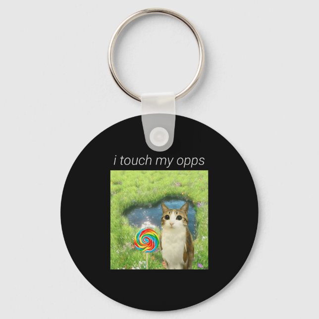 Porte-clés Mème de Meowl drôle, Mème de chat hibou Brainrot G (Recto)